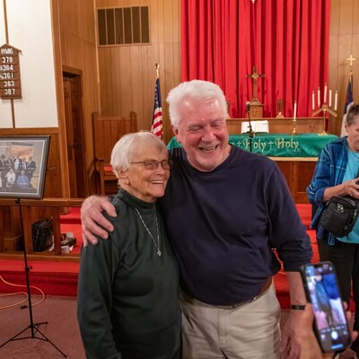 Betty Stroda of Herington, KS with her good friend, Ray Kapaun