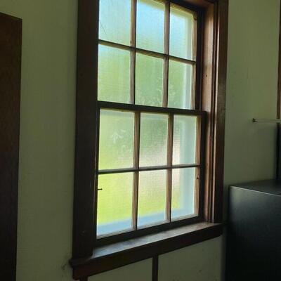 Small window restoration - how it looks from inside the church