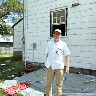John Wood of WoodWorks Restoration from Denton, KS in charge of the project