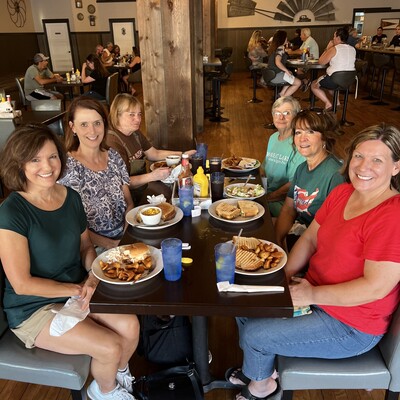 LLCPS Board Members enjoying a meal at Broadway Street Station in Herington the night before the pancake feed.