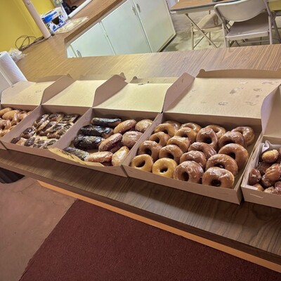 Many thanks to Sweet Creations in Herington, KS for making delicious donuts!
