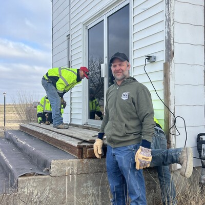 Nathan Lawrenz of  Lawrenz Masonry, overseer of the project