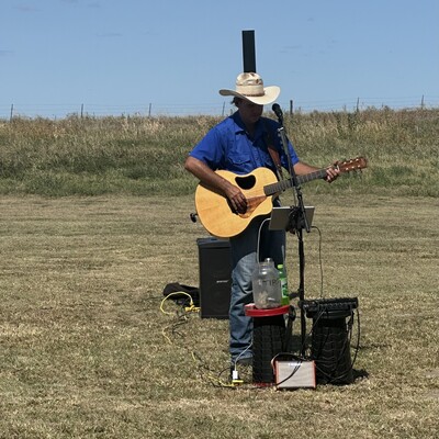 Rusty singing Gospel, Country, and Oldies