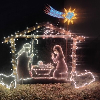 Beautiful nativity scene made by Paula Standridge, Board member of LLCPS and Shawn Bunce