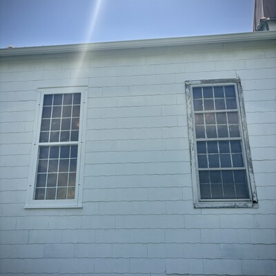 See vast difference between a finished window and an unfinished window.