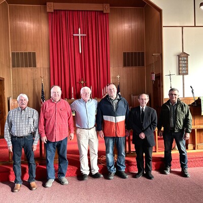 Local Veterans; L to R: Gary Kasten, Jim Barber, Ray Kapaun, David Spiker, Kenneth McClintock, and Jack Armour.